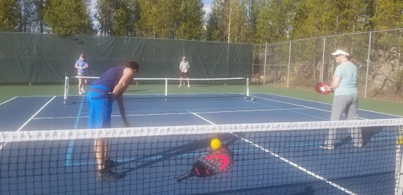 Grand Lake outdoor pickleball courts by the golf course