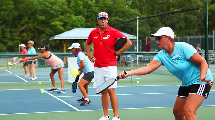 Training Sessions At An Adult Pickleball Camp