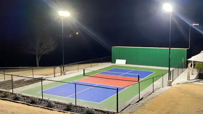 Constructed Backyard Pickleball Court With The Correct Backyard Pickleball Court Dimensions