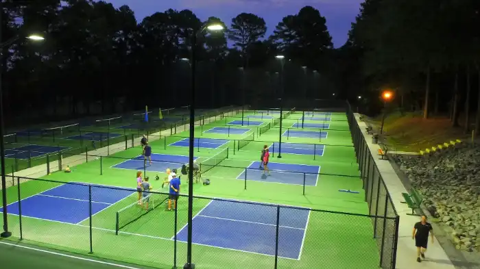 lighting and fencing for building pickleball courts