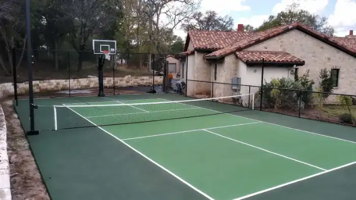 at home pickleball court
